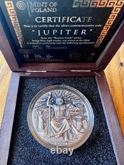 2016 Monnaie de Pologne Niue Jupiter Roi des Dieux Romains Pologne. Pièce en argent 999 2oz