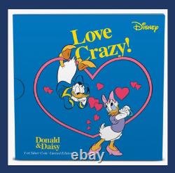 2016 Niue Amour Fou Donald Daisy Duck + 2018 Avec Amour Mickey Minnie Mouse