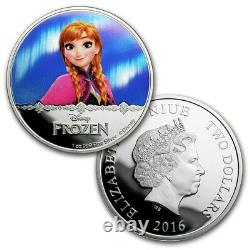 2016 Niue Disney Frozen Coin Ensemble De 4 Anna, Elsa & Anna, Kristoff & Sven, Olaf