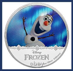 2016 Niue Nouvelle-Zélande Disney Frozen Olaf Emballage Mint et COA