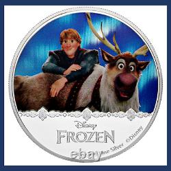 2016 Niue Nouvelle-Zélande Disney La Reine des Neiges Kristoff & Sven Paquet Mint et COA