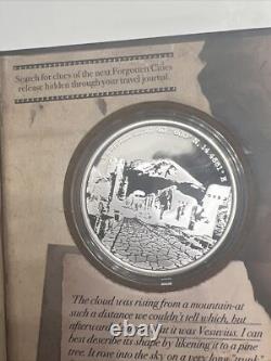 2016 Niue Pompéi Villes Oubliées 1 oz Argent Épreuve COA Monnaie de Nouvelle-Zélande Rare
