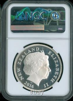 2016 Nouvelle-Zélande Dollar d'Argent Gilt $1 Épreuve NGC PF67 Ultra Cameo Qualité MAC