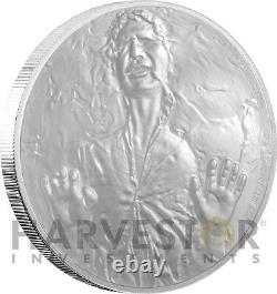 2016 Silver Star Wars Classic Coin Han Solo Frozen In Carbonite Withogp Coa