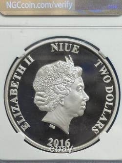 2016 Star Wars Classique Niue S$2 Pièce de Darth Vader NGC PF70 Ultra Cameo