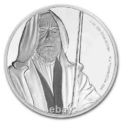 2017 Niue 1 oz. Argent 2 $ Star Wars Obi-Wan Kenobi avec boîte et COA 10 000 frappés