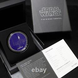 2017 Niue 1 oz. Argent $2 Star Wars T-65 X-Wing Fighter avec Boîte et COA 10 000 exemplaires frappés