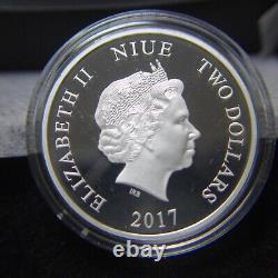 2017 Niue 1 oz. Argent $2 Star Wars T-65 X-Wing Fighter avec Boîte et COA 10 000 exemplaires frappés