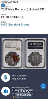 2017 Niué Argent fin Guerriers de l’histoire Romains Finition antique Colorisée PF70 1 sur 2