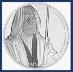 2017 Niue Nouvelle-Zélande Disney Star Wars Classique Obi-Wan Kenobi 1 oz Argent COA