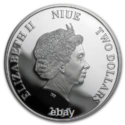 2017 Nouvelle-Zélande 1 oz Argent Proof 2 $ Année Lunaire du Coq