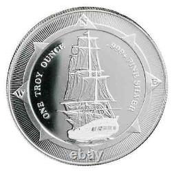 2017 Nouvelle-zélande Hms Bounty 1 Oz Silver Round Limited Uncirculated Bullion Coin