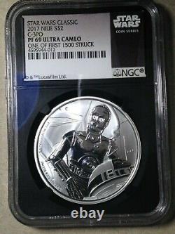 2017 Noyau Noir NGC PF69 Niue Disney Star Wars Classique C-3PO