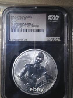 2017 Noyau Noir NGC PF69 Niue Disney Star Wars Classique C-3PO
