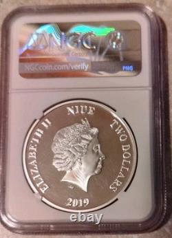 2018 Année du Chien Disney Preuve Couleur 1oz NGC PF 70 Ultra Cameo 2 $ RARE Pop 36