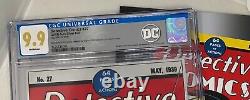 2018 DC Detective Comics #27 Cgc 9.9 Mint Silver Foil Batman 1ère Version First