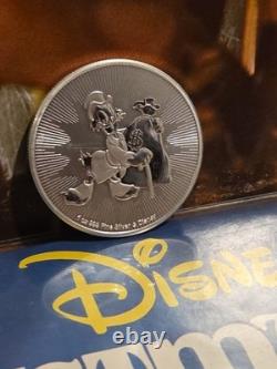 2018 Niue 2 $ Disney Picsou 1 oz Argent Sous Licence Officielle Tirage 250k
