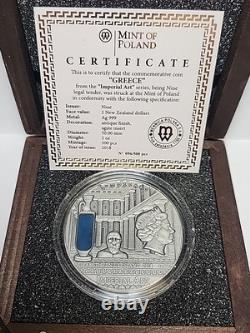 2018 Niue Grèce Art Impérial 2oz. 999 Fini Antique Nouvelle-Zélande 2 $ RTC#007