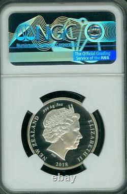 2018 Nouvelle-Zélande 1 $ Argent Tahi Tara Ngc Pf70 Mac Solo Plus Beau 1000 Émis