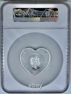 2019 Niue Disney Personnages Mickey & Minnie Love $2 1 Oz Argent Ngc Pf70ucam