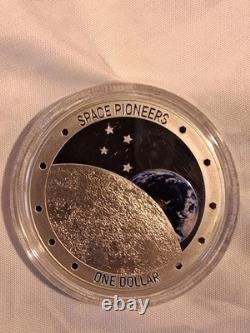 2019 Pionniers de l'Espace de Nouvelle-Zélande Pièce en Argent Proof d'Une Once 0,999 Faible Tirage