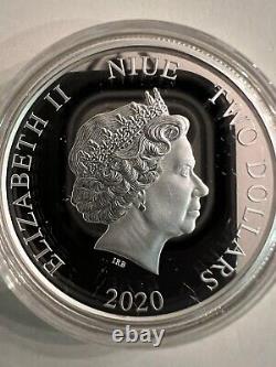 2020 1 Oz 999 Coin Colorisé De Silver Fine. D.c. La Justice Est Partie. Manhuntre Martienne