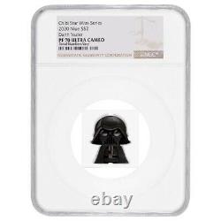 2020 1 Oz Colorisé Silver Star Wars Dark Vader Niue Chibi Coin Ngc Pf 70