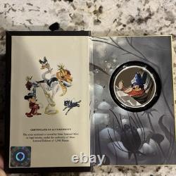 2020 1 oz MONNAIE EN ARGENT DISNEY FANTASIA APPRENTI SORCIER ENDORMI. COA N° 756