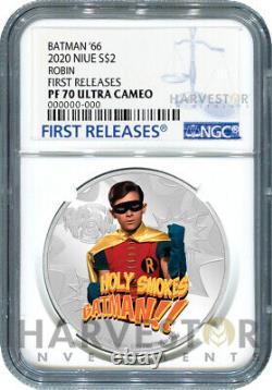 2020 Batman 66 Silver Coin Robin Burt Ward Ngc Pf70 Premières Sorties Withogp