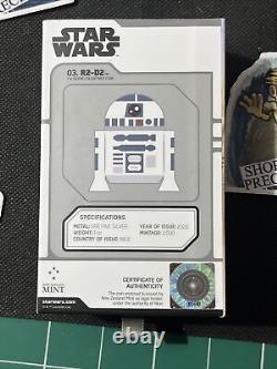 2020 NZM Star Wars03. Pièce de monnaie en argent Chibi R2-D2 de 1 once