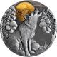2020 Niue $5 Wildlife In Moonlight Gray Wolf 2 Oz. 999 Monnaie De Monnaie D'argent 500