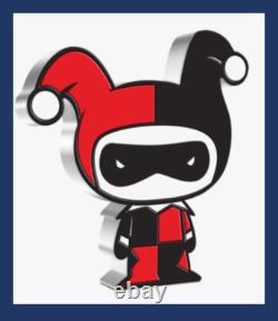 2020 Niue Ligue de Justice Chibi Monnaie Harley Quinn DC JLA 1 Oz Argent COA