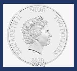 2020 Niue Nouvelle-Zélande Disney Star Wars Classique Étoile de la Mort 1 oz Argent