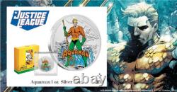 2020 Niue Nouvelle-Zélande Ligue de Justice 60e Anniversaire Aquaman JLA DC Argent
