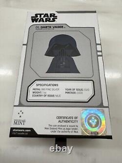 2020 Niue Nouvelle-Zélande Star Wars Ensemble de Pièces Chibi 1 Oz Argent