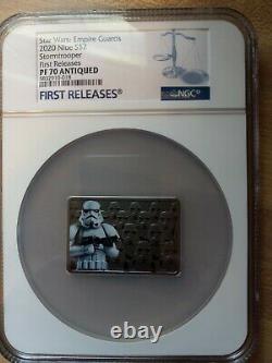 2020 Niue Silver $2 Star Wars Stormtrooper. Ngc Pf70 Antiqued