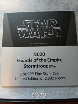 2020 Niue Silver $2 Star Wars Stormtrooper. Ngc Pf70 Antiqued