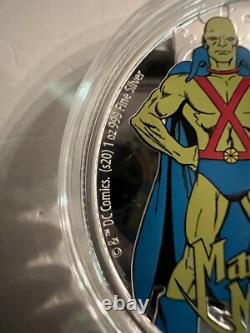 2020 PIÈCE COLORISÉE DE 1 OZ EN ARGENT FIN 999 ‰. DC. LA LIGUE DES JUSTICIERS. LE LIMIER MARTIEN