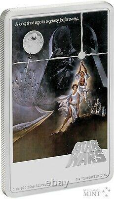 2020 Star Wars A New Hope Poster 1 Oz Pure Silver Coin Nz Mint Nue