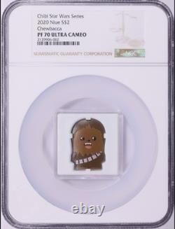 2020 Star Wars Chewbacca Monnaie de Nouvelle-Zélande NGC PF 70 Ultra Cameo (COA NIUE #0143)