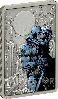 2020 The Caped Crusader The Kiss Poster Coin 1 Oz. Pièce D'argent Ogp Coa