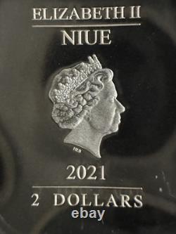 2021 1 oz. 999 ARGENT PUR PIECE DE NIUE. Princesse Disney. BELLE. Avec OGP et COA.