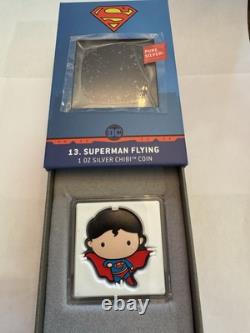 2021. 1 oz. 999 ARGENT PUR PIECE NIUE. OGP+COA. SUPERMAN VOLANT. SEULEMENT 2000 FRAPPÉES