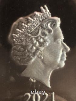 2021 1oz. 999 ARGENT FIN. MONNAIE DE NIUE. BATMAN VOLANT. Avec OGP et COA