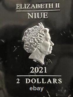 2021 1oz. 999 Fine Silver Colorised Proof Coin. Principaux Principaux - Blanc De Naissance