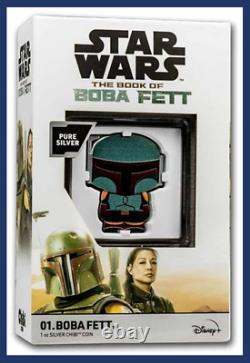 2021-22 Niue Star Wars Set de 4 Chibi Boba Fett, Princesse Leia, Han Solo, Obi Wan