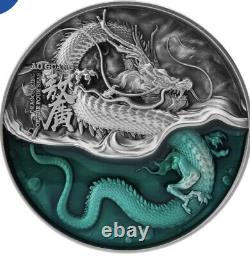 2021 2oz et 11.5 oz de cuivre AO GUANG AZURE Dragon 1000 Francs