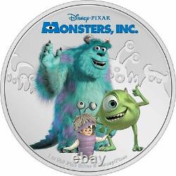 2021 Disney Monsters Inc. 1 Oz. Silver Proof Coin Présent / Cadeau
