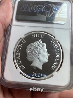 2021 Disney Winnie l'Ourson et ses Amis Niue 1 oz Argent Monnaie de Nouvelle-Zélande NGC MS69 avec tous les OGP