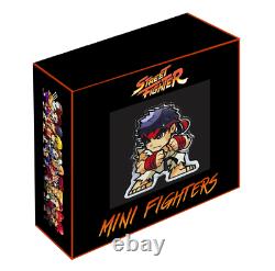 2021 Fiji Street Fighter Mini Fighters Ryu 1 Oz Argent Couleur Pièce Vendu